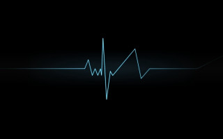 Blue heartbeat black background blue - a blue line free wallpaper