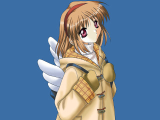 Angel girl coat backpack blue - angel free wallpaper