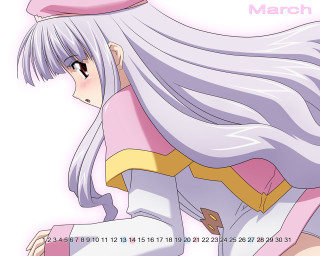 White hair girl pink hat 2 - a pink hat free wallpaper