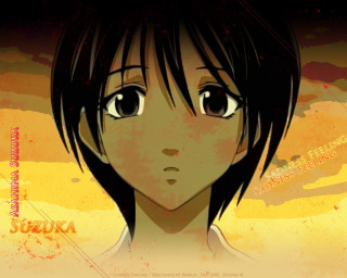 Sad anime girl yellow background - a anime character free wallpaper