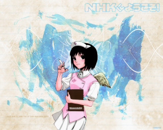 Ayako rokkaku cartoon nurse angel - a blue swirl free wallpaper