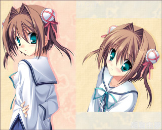 Anime girls long hair blue 36 - a ponytail free wallpaper for desktop