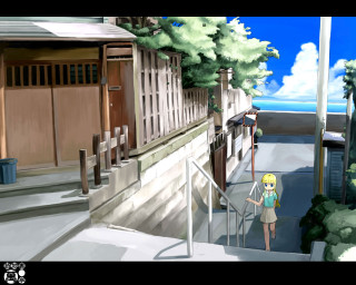 Girl dog street cartoon kyoto - plein air free wallpaper