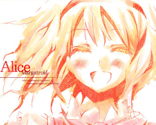 Alice blonde girl red collar - a black tie free wallpaper