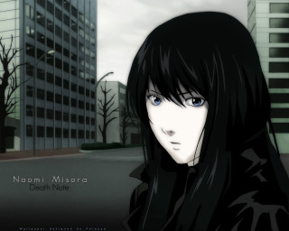 Gothic anime portrait blackhair cityscape - a cityscape free wallpaper