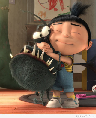 Cartoon character holding monster toothbrush - rasquache free wallpaper