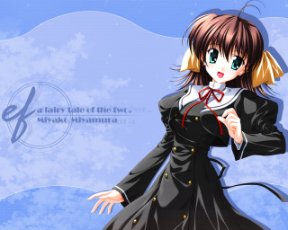 Anime girl black dress red - a red bow free wallpaper