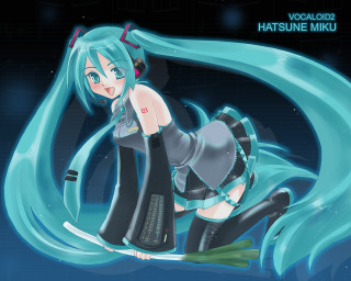 Aqua hair bluetooth boot sitting - a blue hair free wallpaper