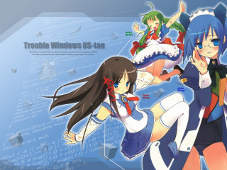 Anime girls blue eyes long 8 - android free wallpaper