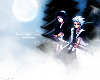 Anime swords fullmoon kimono ninja - a full moon background free wallpaper