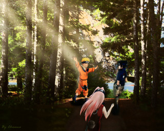 Baioken eishun forest outdoors anime - the wood free wallpaper