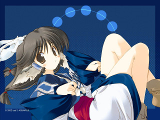 Woman cat dog ayako ainu - top of a bed next free wallpaper