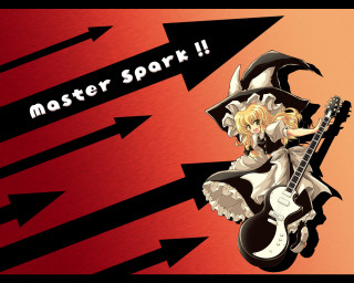 Master spark cartoon guitar alice - arrow free wallpaper