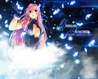 Girl long hair clouds butterflies - butterfly free wallpaper