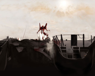 Skateboarder ramp sky clouds matte - a ramp free wallpaper