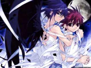 Anime gothic hug fullmoon blackcat - a full moon background free wallpaper