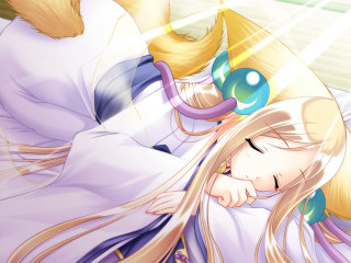 Sleeping girl cat hat furry 2 - hat free wallpaper