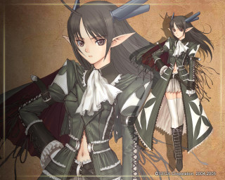 Chizuko yoshida elf girl sword - a couple of anime girls free wallpaper