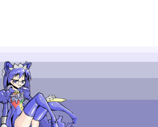 Cartoon character sitting cat back - her back and a cat free wallpaper