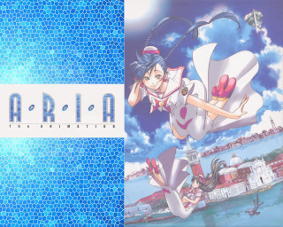 Girl flying over city pool - manga and anime 1 9 9 9 free wallpaper