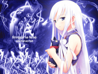 Anime gothic cat blue fire - a anime character holding free wallpaper