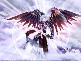 Gothic angelic warrior sky clouds - a cloudy background free wallpaper