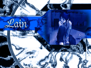 Blue man lain sign anime - a blue sign free wallpaper for desktop