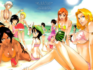 Beach girls bikinis anime summer - bikinis free wallpaper