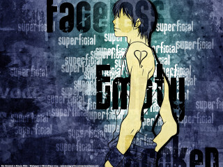 Woman blue background faceless man - eamon everall free wallpaper