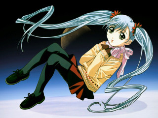 White haired girl yellow jacket - a yellow jacket free wallpaper
