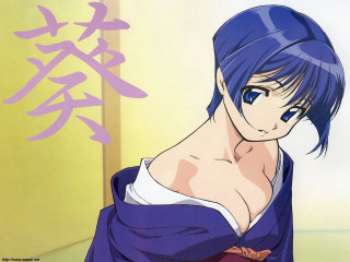 Blue hair blue dress japanese - mingei free wallpaper for desktop
