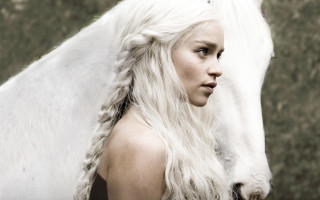 Woman white hair white horse - a white horse free wallpaper