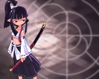 Girl sword background black hair - inspired free wallpaper for desktop