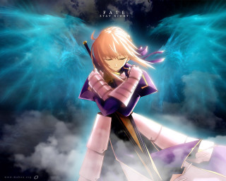 Anime angel sword baioken eishun - the cloud free wallpaper for desktop