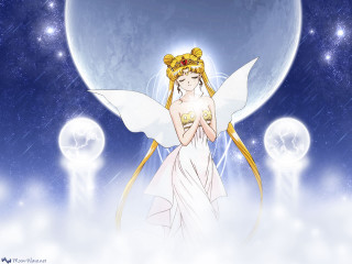 Fairy crown wings fullmoon stars - a fairy free wallpaper