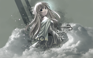 Girl cloud sword key gothic - a cloud free wallpaper