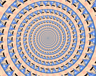 Circular pattern blue pink white - a circular pattern free wallpaper