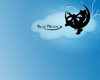 Blue moon fairy silhouette sky - free airplane wallpaper
