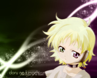 Blonde anime girl phone green - a phone free wallpaper