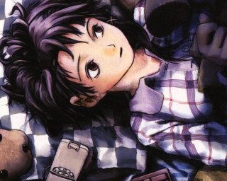 Girl laying bed teddy bear - a bed free wallpaper