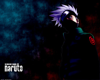 Kakashi hoodie spikedhair blueeyes poster - a red circle free wallpaper
