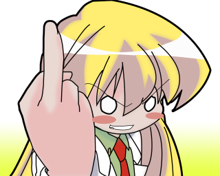 Cartoon girl hologram blonde tie - u free wallpaper