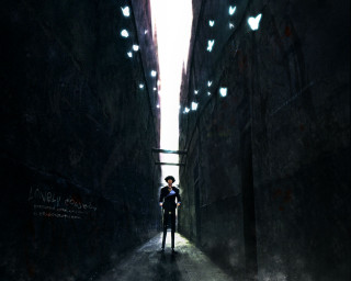 Alleyway graffiti planet night star - a narrow alley way free wallpaper