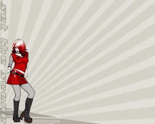 Woman red dress boots gun - a sunburst free wallpaper