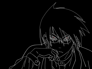 Vanitas yandere lineart redeyes glowing - a finger free wallpaper