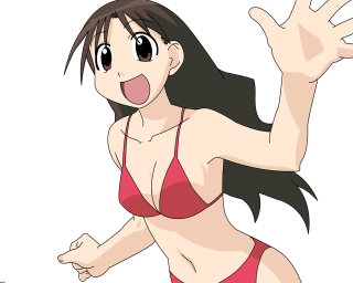 Woman waving red bikini manga - a red bikini free wallpaper for desktop