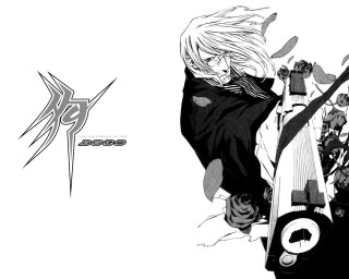 Woman sword bird flower manga - a flower in the background free wallpaper
