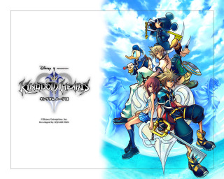 Kingdom hearts cartoon characters sky - free gaming wallpaper