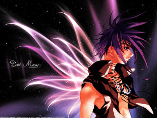 Purple hair wings anime gothic - purple hair free wallpaper for desktop