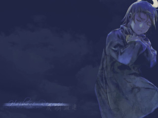 Moonlit gothic figure blue matte - ufotable free wallpaper for desktop